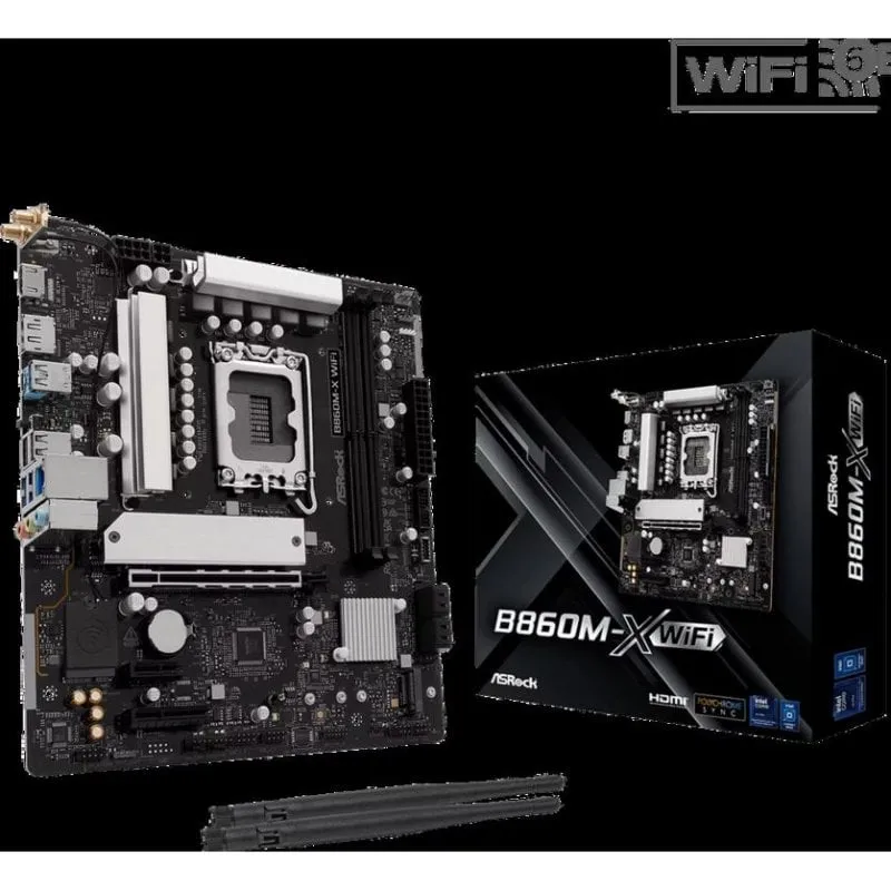 Scheda Madre ASRock B860M-X WiFi R2.0 Intel B860 LGA1851 DDR5 Micro ATX WiFi 6E