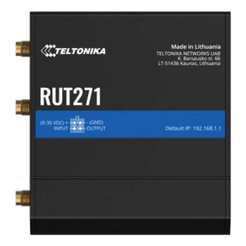 Router Teltonika RUT271 4G LTE 100 Mbps WiFi 4 Industriale Nero