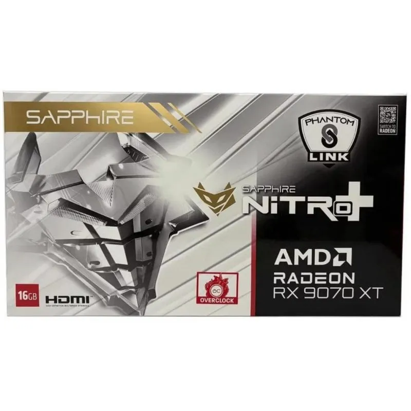 Scheda Grafica Sapphire Radeon RX 9070 XT Nitro+ Gaming OC 16GB GDDR6 RDNA 4