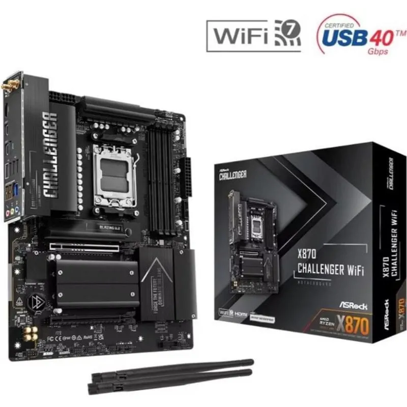 Schede Madri AsRock X870 Challenger AMD X870 AM5 DDR5 ATX WiFi 7 PCIe 5.0 Bluetooth