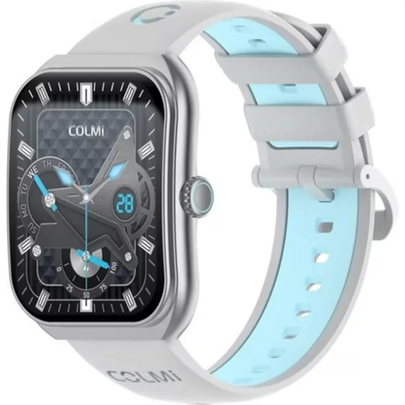 Colmi P86 Bluetooth GPS 44mm AMOLED Argento Silicone M Multisport Avanzato Impermeabile