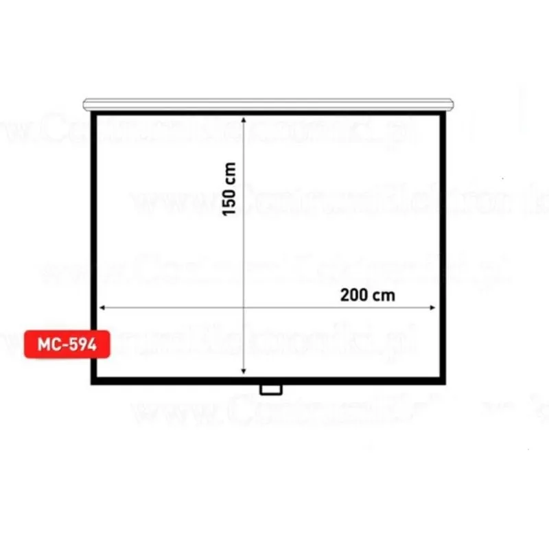 Schermo a Proiezione Maclean MC-594 Manuale 100" 3:4 Nero/Bianco