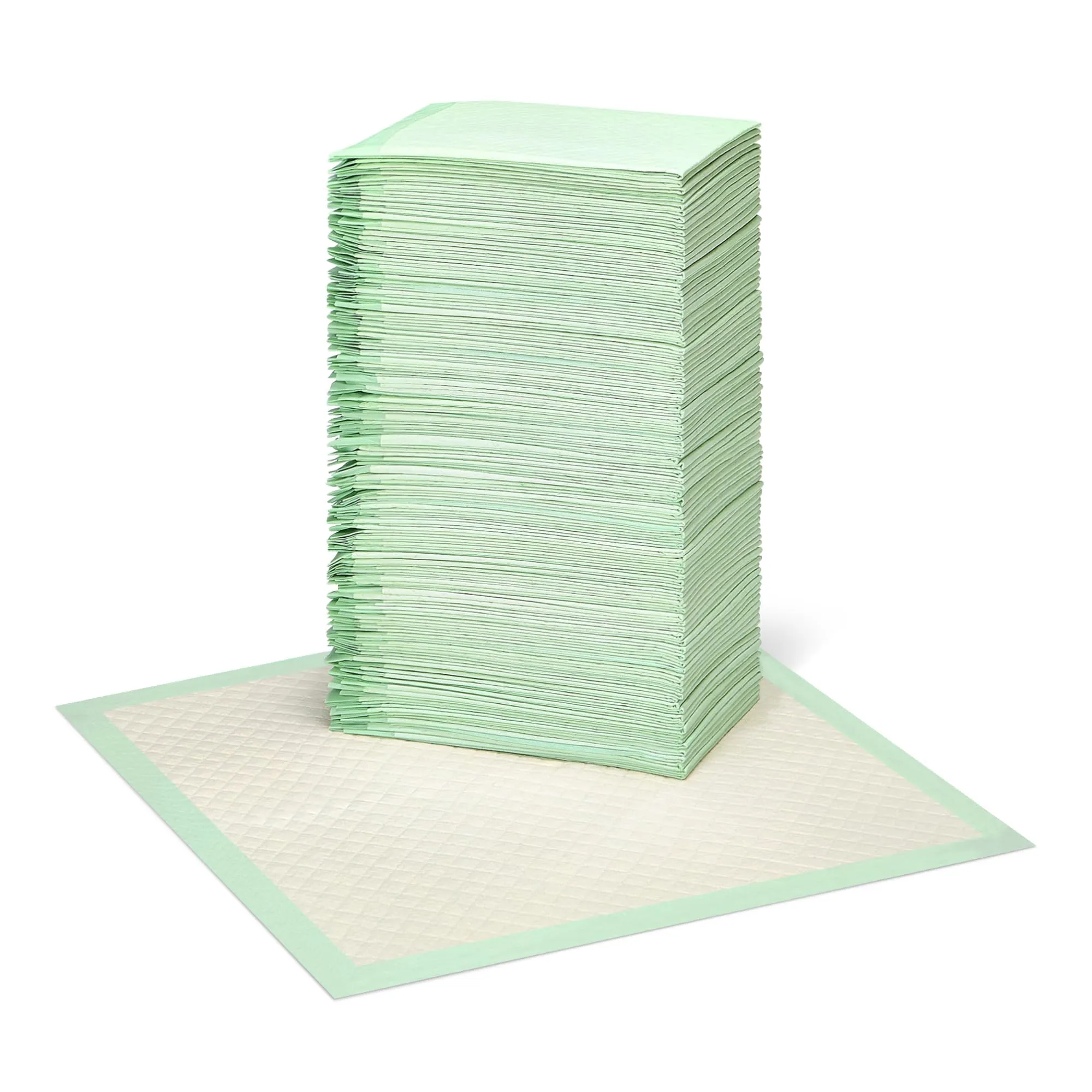 Amazon Basics Tappetini Igienici in Bambù Antiperdita per Cani e Cuccioli, Formato Regular/Standard, Confezione da 100, Dimensioni 56cm x 56cm
