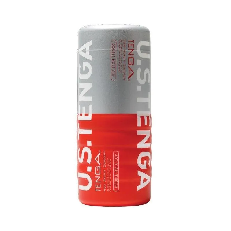 Masturbatore maschile Tenga U.S. DOUBLE HOLE CUP Rosso TPE