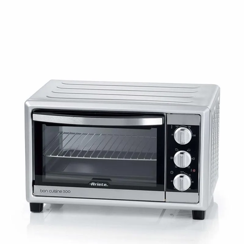 Fornetto Elettrico Ariete 985 Bon Cuisine 300 30L Convezione Grill 36,5cm Argento
