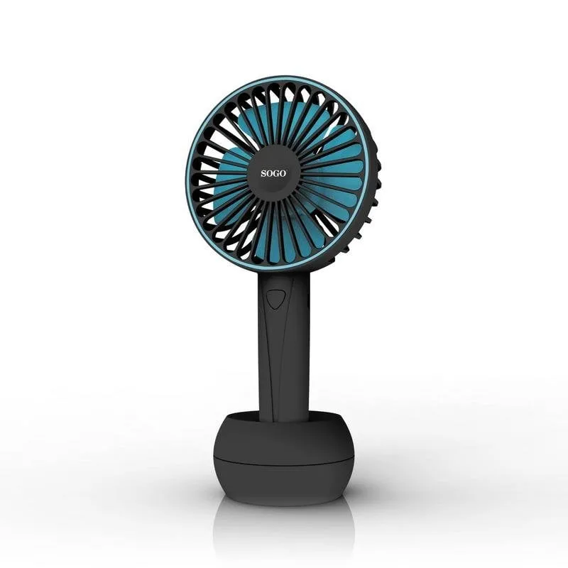 Mini Ventilatore Portatile Sogo VEN-SS-21450 4,5W 3 Velocità Ricaricabile Nero/Blu