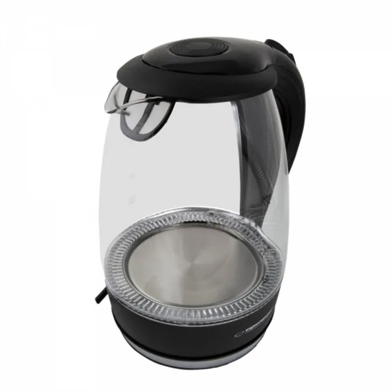 Bollitore Elettrico Esperanza EKK011K 1,7 L 2200 W Nero Grigio Trasparente