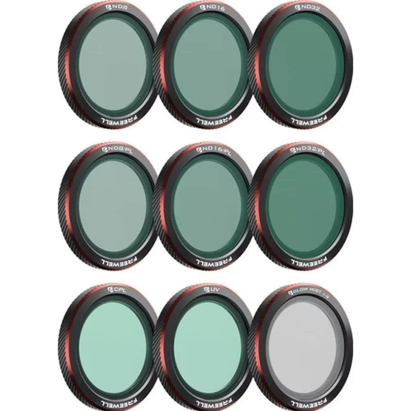 Kit Filtri Magnetici Freewell per DJI Neo 2 - 9 Filtri ND, CPL e Glow Mist