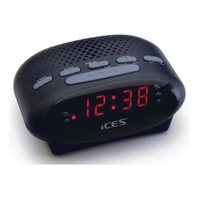 Sveglia Radio ICES ICR-210 FM PLL LED Nero
