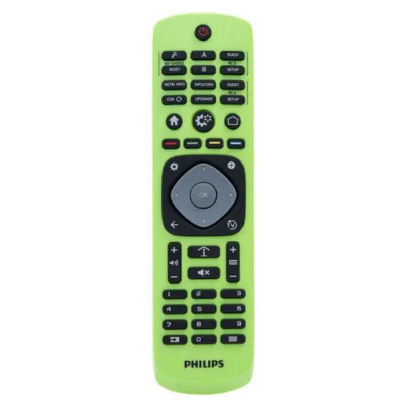 Telecomando Philips 22AV9574A per TV, Pulsanti, Nero e Verde