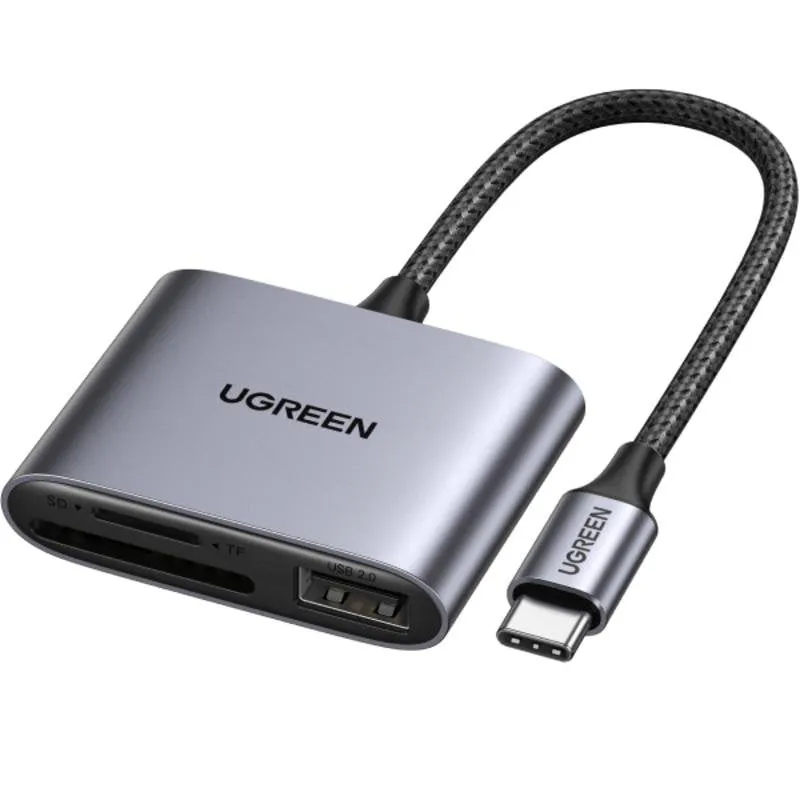 Lettore di schede Ugreen 80798 USB 3.2 Type-C Grigio