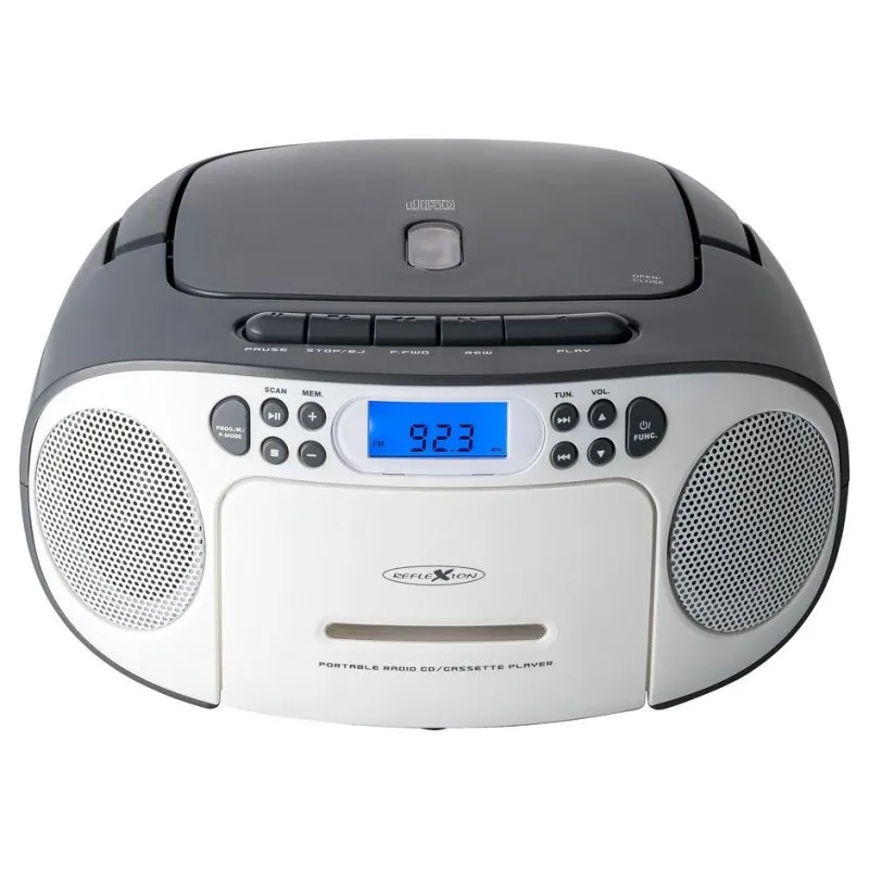 Radio Portatile Reflexion RCR2260 FM 20W PLL LCD Blu Maniglia