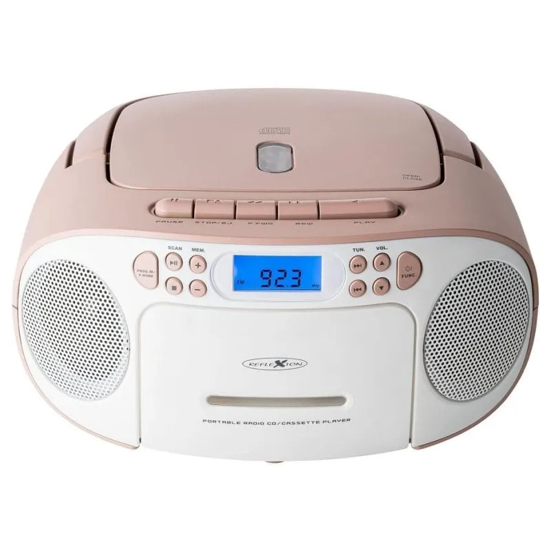 Radio Portatile Reflexion RCR2260 FM PLL 20W LCD Blu 3,5 mm