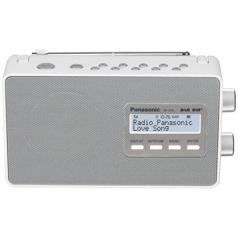 Radio Personale Panasonic RF-D10 DAB+ FM 2W LCD Bianco