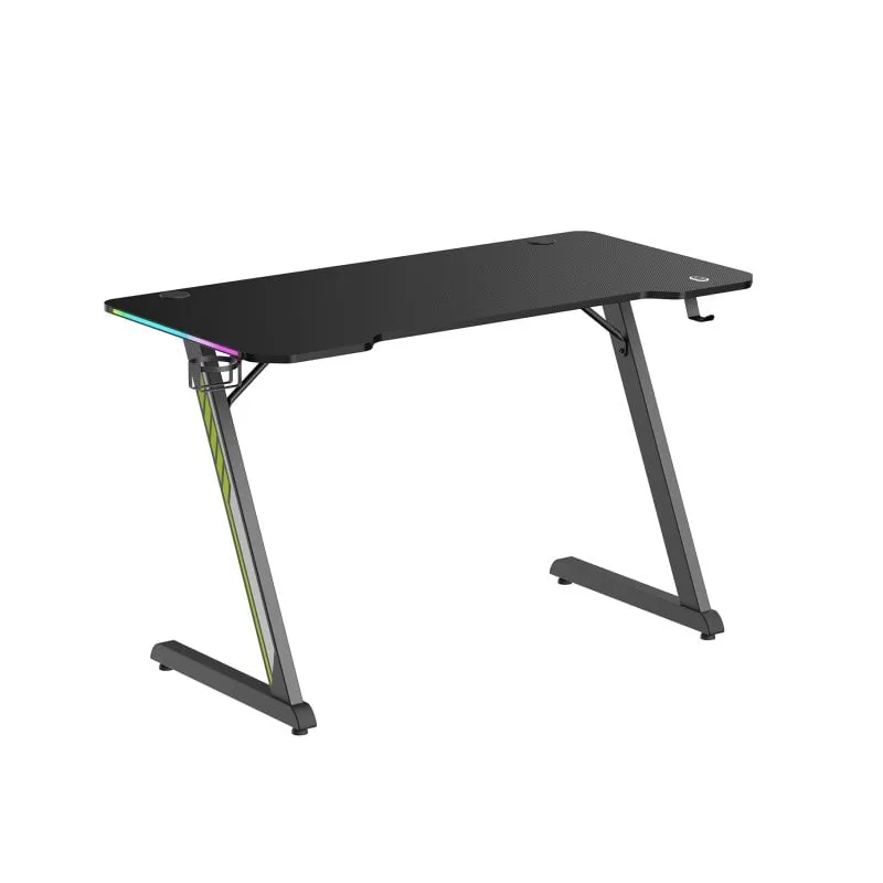 Scrivania Gaming Kimex 150-9001 RGB Nero 120x60 cm 75kg