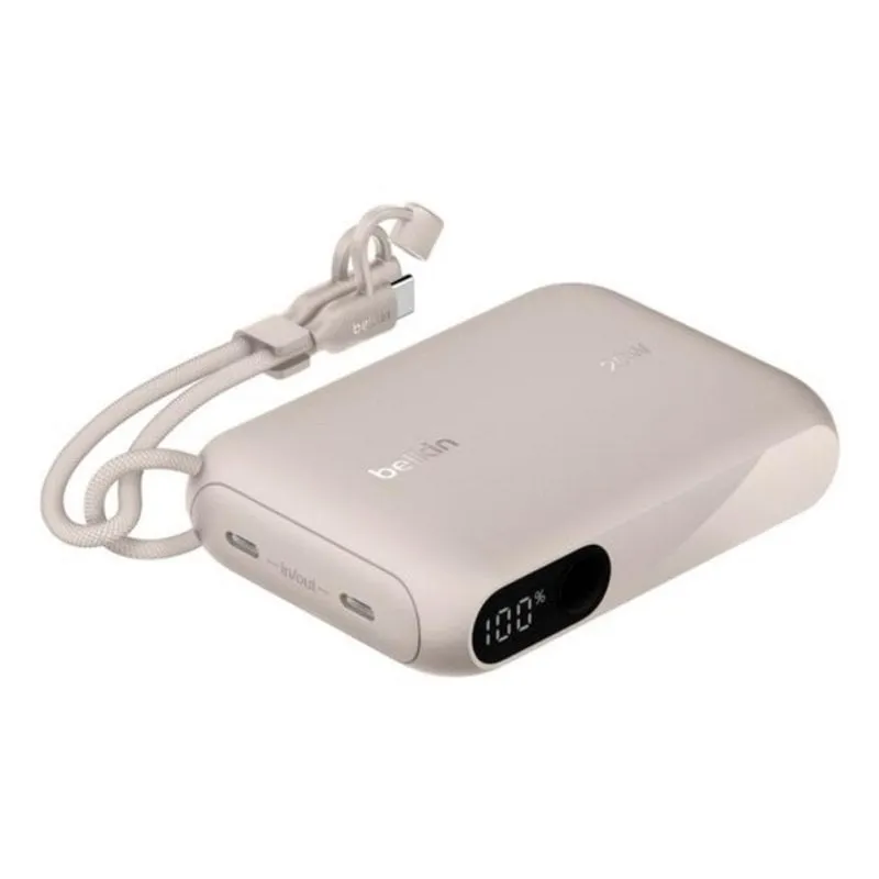 Batteria Esterna Belkin BPB027hqSD 10000 mAh con Schermo Sabbia