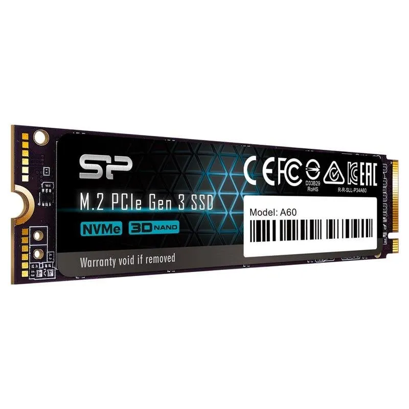 Disco Duro Silicon Power P34A60 128GB M.2 NVMe 2200MB/s 1600MB/s