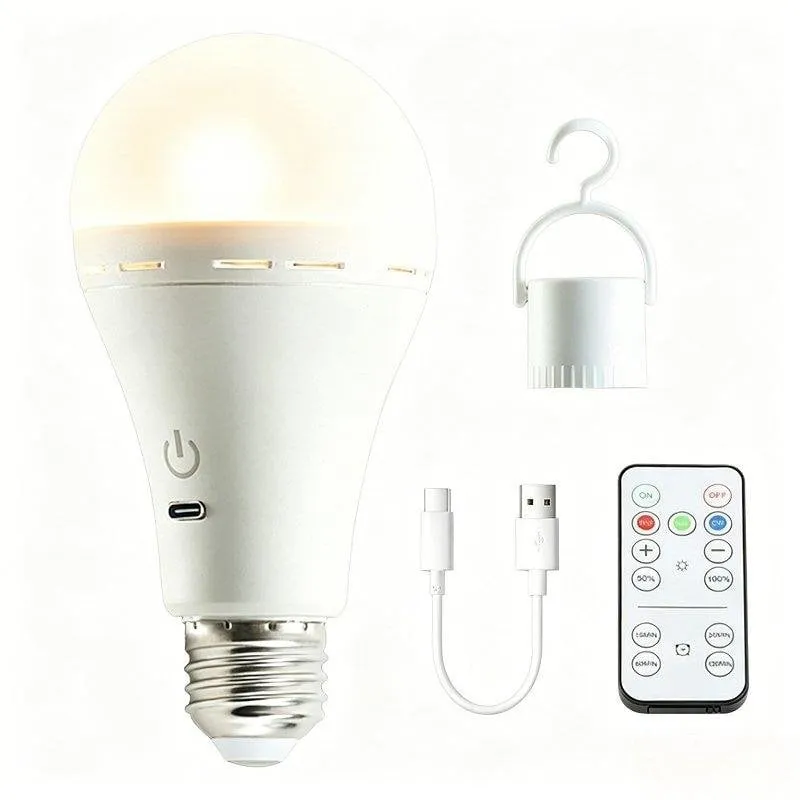 Lampada da Campeggio Autrucker USB Ricaricabile E27 3 Modalità Con Telecomando