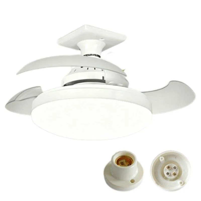 Ventilatore da Soffitto con Luce Autrucker 38cm 4 Velocità Pale Retrattili Telecomando App