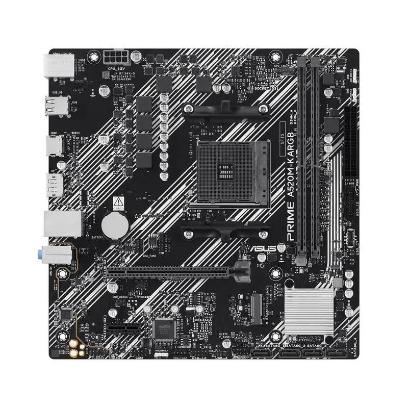 Scheda Madre ASUS PRIME A520M-K ARGB AMD A520 AM4 DDR4 Micro ATX Gigabit RGB