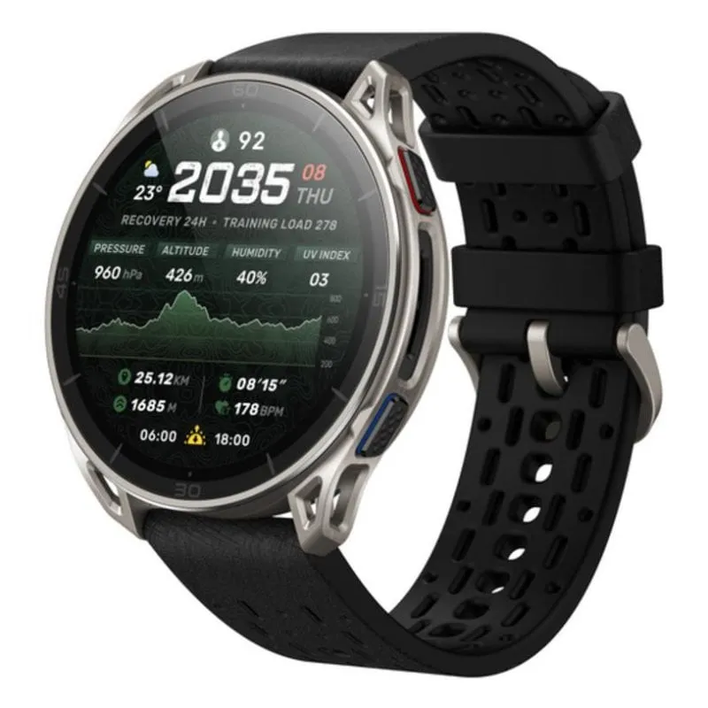 Amazfit Cheetah 2 Ultra Bluetooth GPS NFC 44mm AMOLED Titanio Nero Taglia Unica 5ATM SpO2