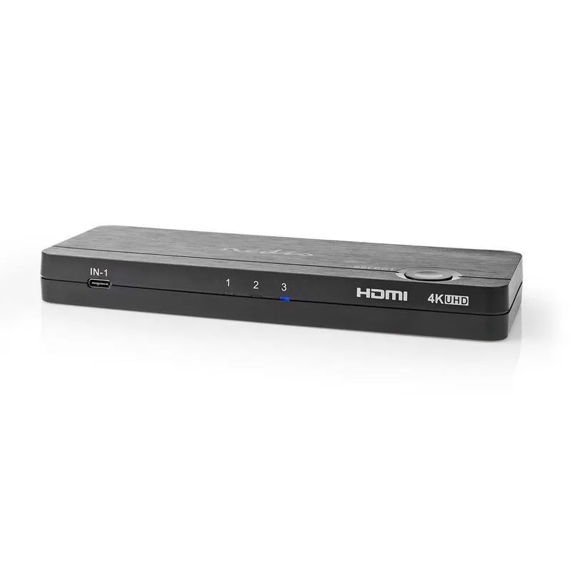 Switch KVM Nedis VCON6430AT USB-C HDMI 4K 60Hz 3 Porte