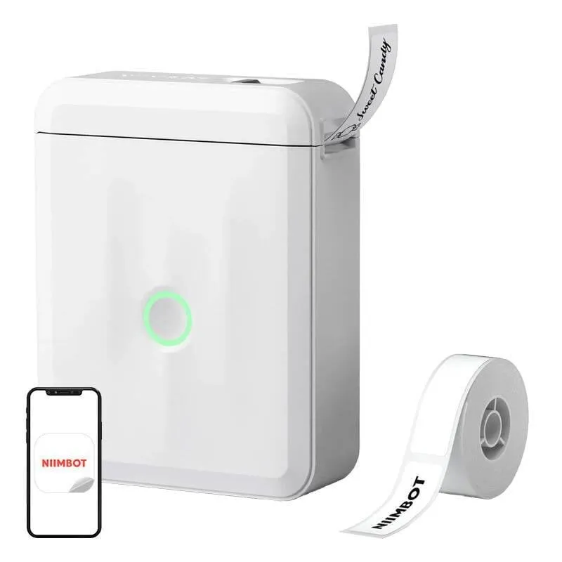 Stampante termica Bluetooth Niimbot D110M portatile bianca con batteria ricaricabile
