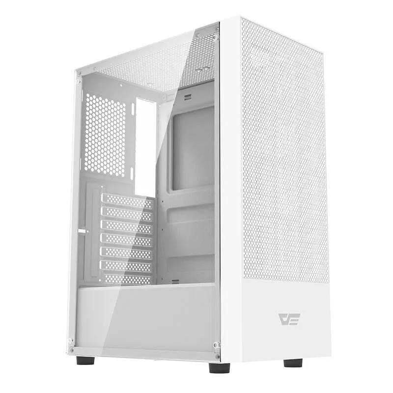 Case PC Darkflash A290 Bianca Torre Media Cristallo Temperato