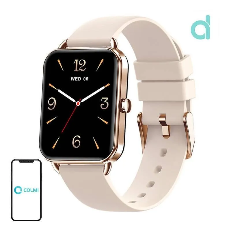 COLMi P20 Bluetooth 1,65" Oro Cinturino Silicone IP68 SpO2 Cardiofrequenzimetro