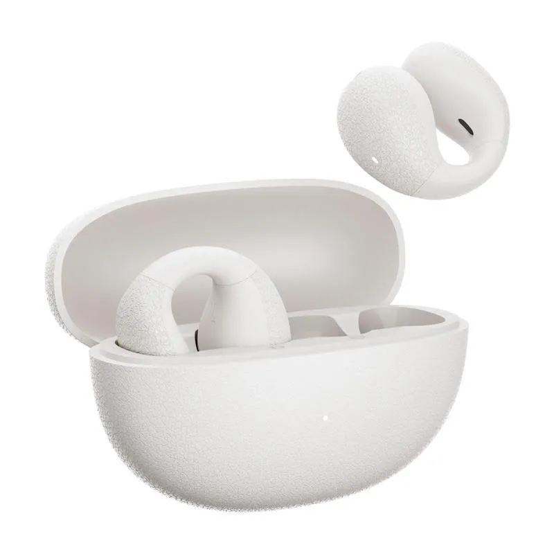 Auricolari QCY Crossky C10 wireless Bluetooth 5.4, microfono e controllo touch, bianchi