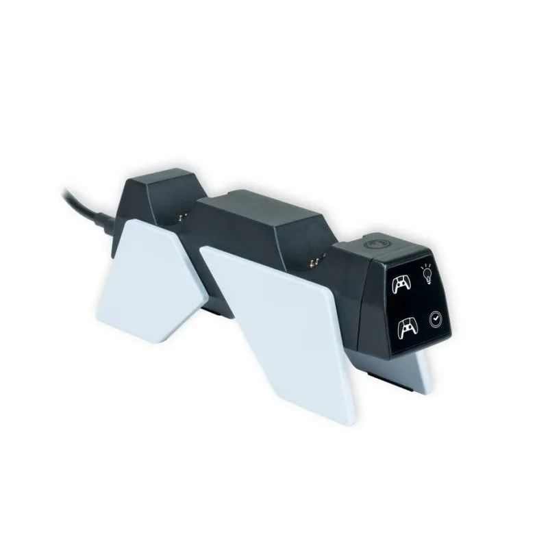 Supporto di Carica Dual Nacon V4 per PlayStation 5 USB Cavo Nero e Bianco