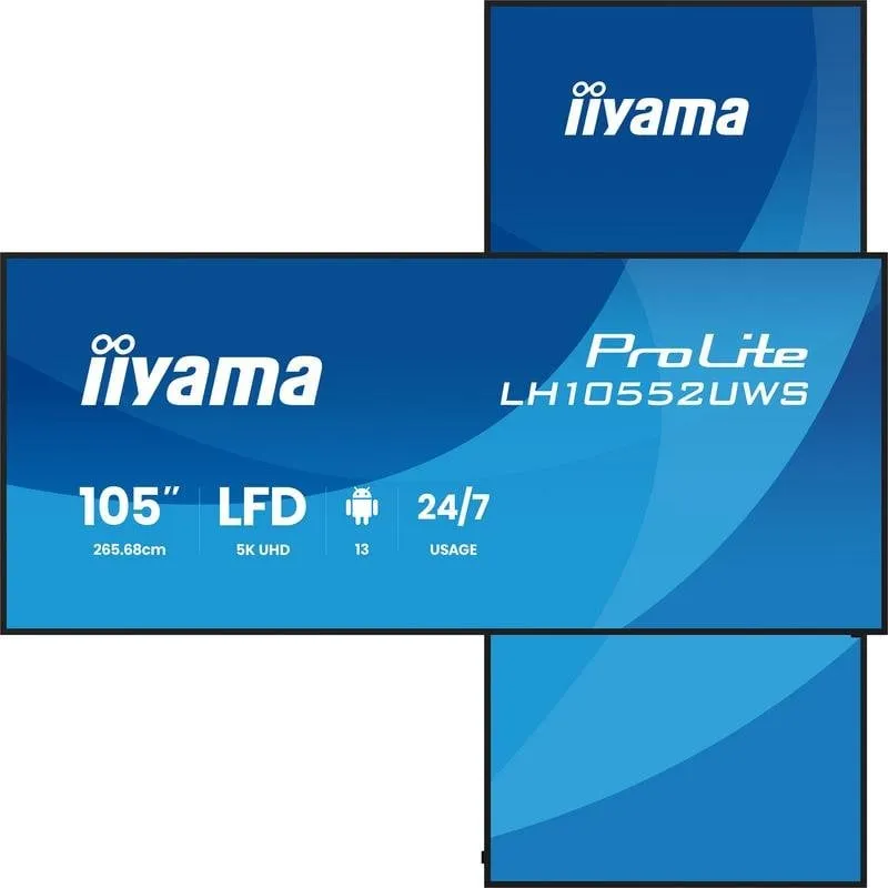 Monitor PC iiyama LH10552UWS-B1AG 105" UltraWide 5K 60Hz IPS XL WiFi Android