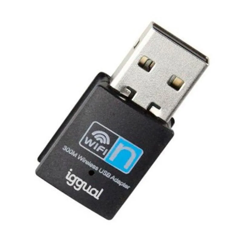 Scheda di Rete IGGUAL Adattatore USB Wifi 2.4GHz 300Mbps USB 2.0 LED