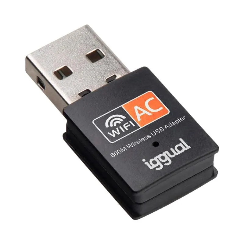 Scheda di Rete IGGUAL Adattatore USB Wifi 600 Mbps Dual Band 2.4G/5G USB 2.0