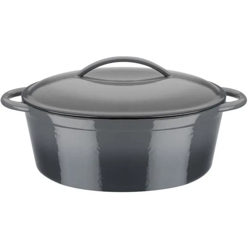 Cocotte Ovale GSW Grey Shadow 33x25 cm 7L Ghisa Smaltata Induzione Forno