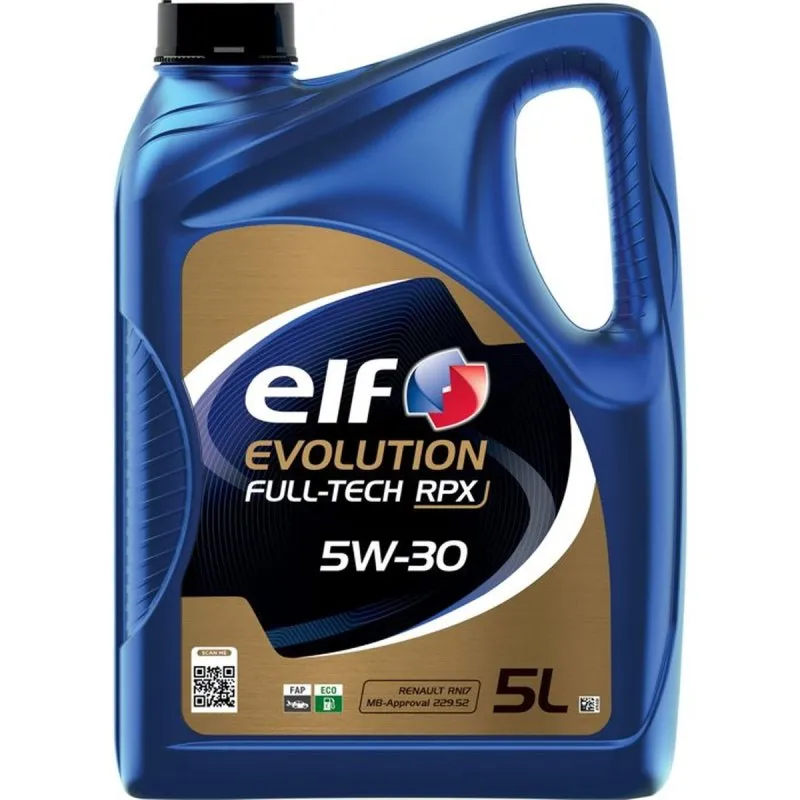 Olio motore Elf Evolution Full-Tech RPX 5W-30 5L Benzina Diesel FAP GPF SCR