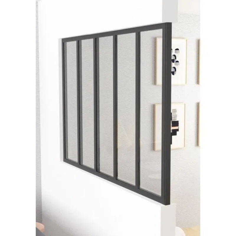 Montante di Chiusura Optimum Alluminio Nero Opaco 108 cm