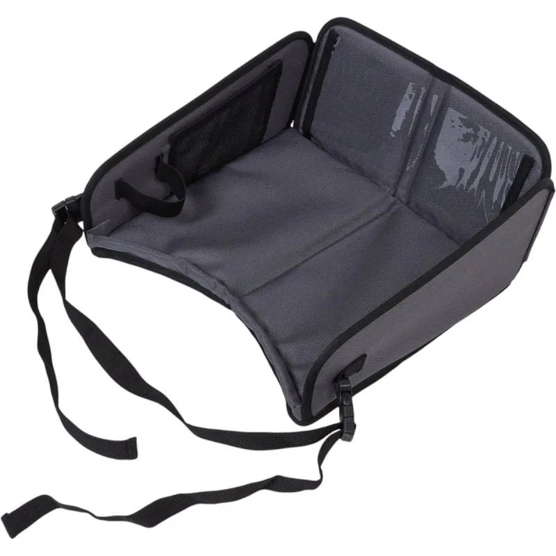 Vassoio Attività Auto Tineo Piccolo Pieghevole Lati Imbottiti Porta Tablet Grigio