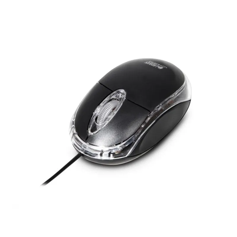 Mouse Urban Factory BDM02UF USB 800 DPI Nero Trasparente Ambidestro