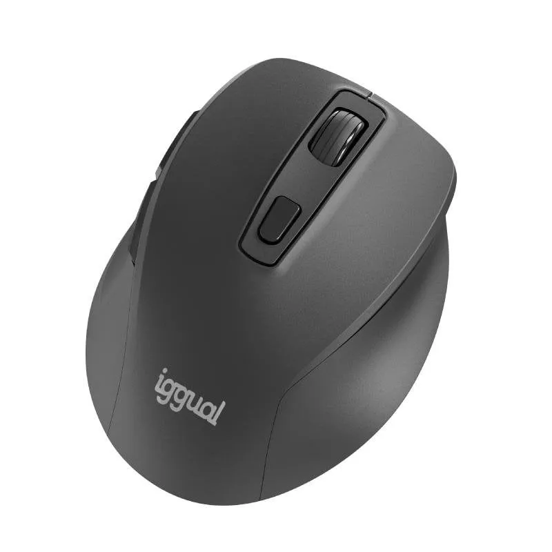 Ratón IGGUAL ERGO-SILENT-6D Wireless 1600 DPI Nero 6 Pulsanti Silenzioso