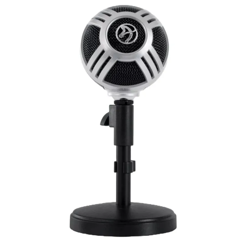 Arozzi Sfera Pro Microfono Cardioide per Streaming Argento