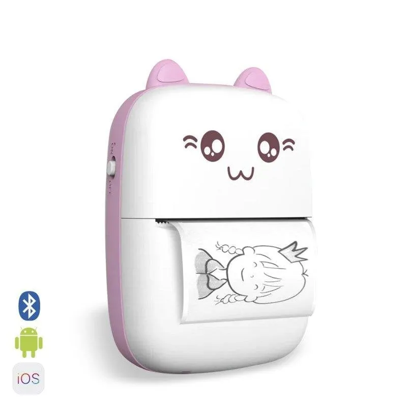 Stampante Termica Portatile Bluetooth Dam Electronics Forma Gattino Compatibile Android iOS