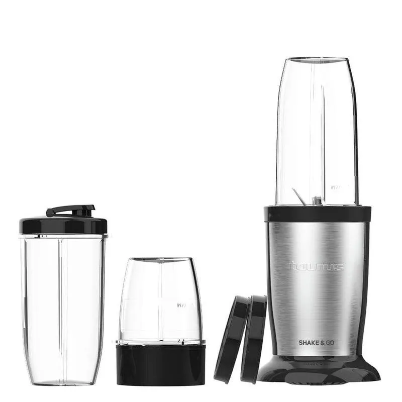 Frullatore Taurus Shake & Go 800W Acciaio 2 Bicchieri 1 Tritatutto Pulse