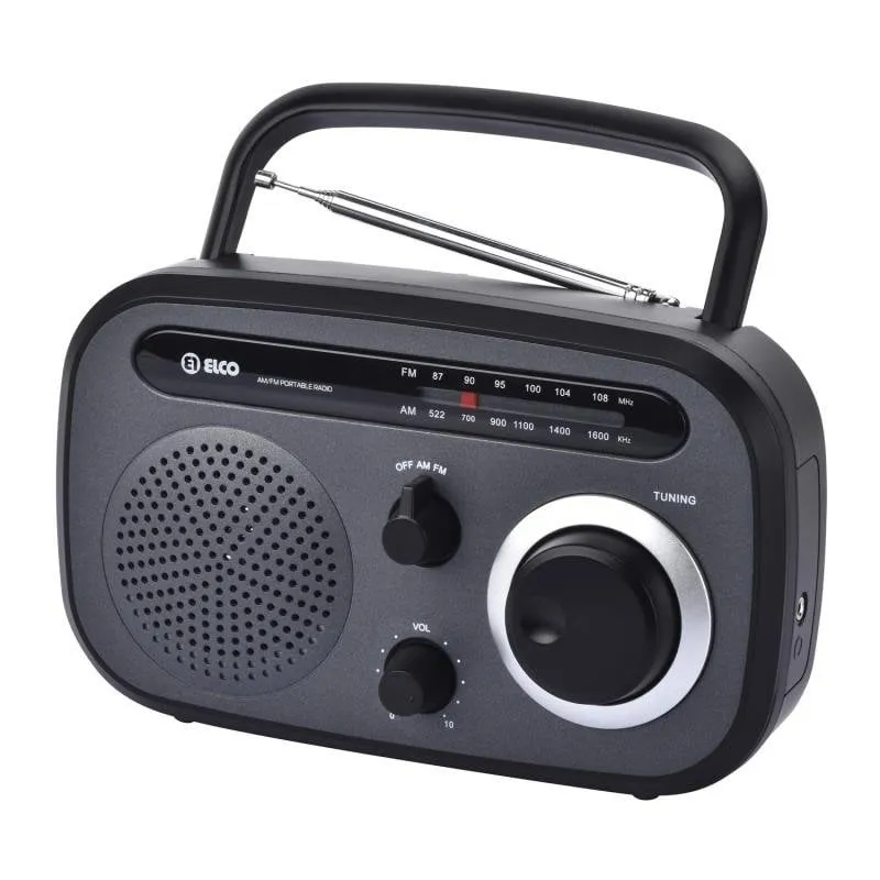 Radio Portatile Elco PD-987 Analogica AM/FM Nero
