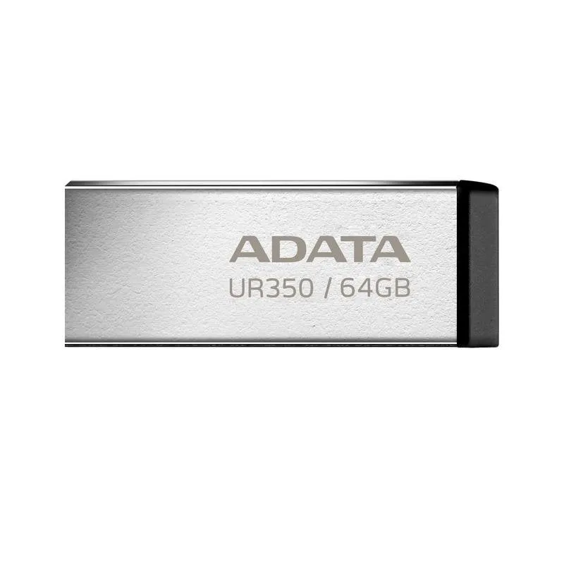Chiavetta USB ADATA UR350 64 GB USB 3.2 Gen 1 Metallo Nero Capless