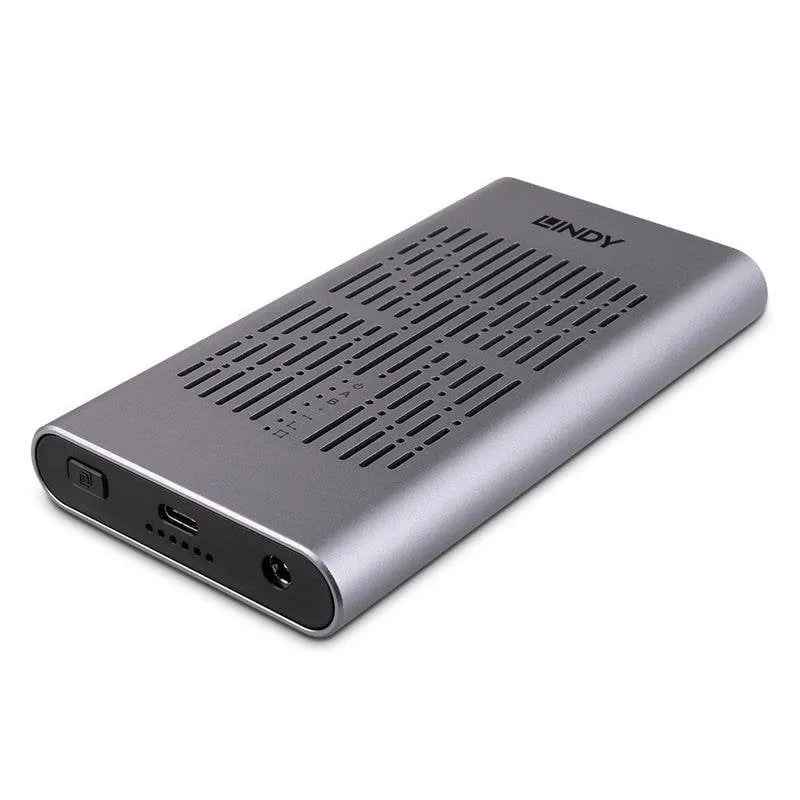 Caja PC Lindy 43382 M.2 Alluminio ABS Argento con USB Type-C