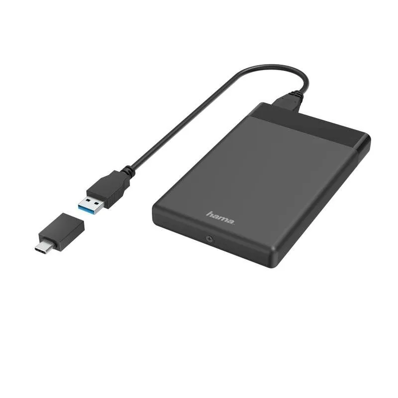 Caja PC HAMA 00200760 2,5" Plastica Nero USB Type-A e USB Type-C