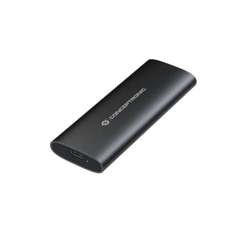 Caja PC Conceptronic StreamVault DANTE04B M.2 Alluminio Nero USB 10 Gbps