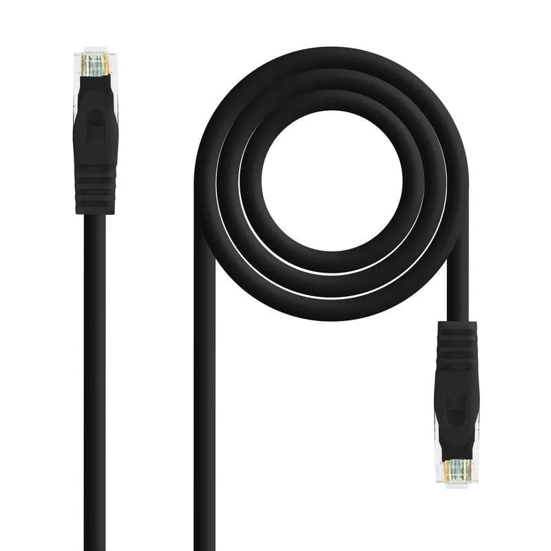 Cavo di rete latiguillo RJ45 LSZH Cat.6A UTP AWG24 Nero 1m