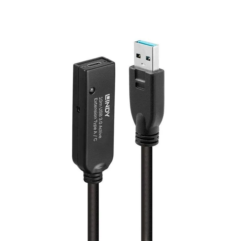 Cavo USB Lindy 43376 10 m USB A a USB C 3.2 Gen 1 5 Gbit/s Nero